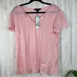 Sanctuary NWT pink peach linen top large